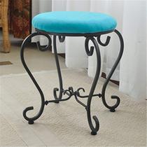 Banqueta de maquilhagem International Caravan Aqua Blue 43x36x36 cm