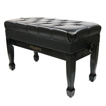 Banqueta de piano Duet ajustável Bench FILISITE com armazenamento, couro PU