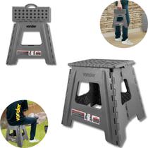 Banqueta De Plástico Dobrável 36 cm 150kg Reforçada Parafuso