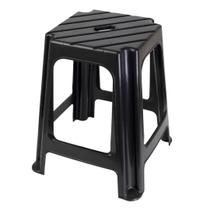 Banqueta de Plástico Preta Forte Resistente