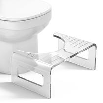 Banqueta de toalete AmazerBath Acrylic 18 cm transparente para adultos