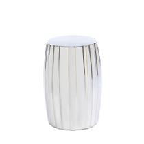 Banqueta decorativa Home Locomotion Ceramic Silver