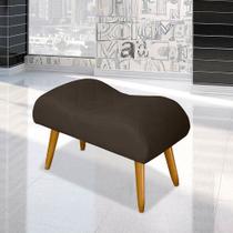 Banqueta Decorativa Josi Suede Marrom Banqueta Decorativa Josi Suede Marrom
