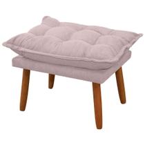 Banqueta Decorativa Puff Angra Retangular Para Sala Bouclé