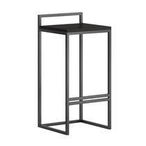 Banqueta Detail Madeira Várias Cores Base Aço Preta Tam: G - Datelli Design