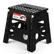 Banqueta dobrável ACSTEP 33 cm de altura, preta pesada