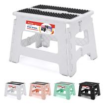 Banqueta dobrável ACSTEP de 9 polegadas e 136 kg, capacidade preto/branco