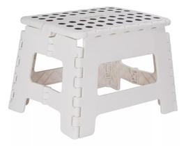 Banqueta Dobrável Banco De Plástico Multiuso 22cm Banquinho Para Camping Pesca Portátil Branco Banqueta Dobrável Banco De Plástico Multiuso 22cm Banquinho Para Camping Pesca Portátil Branco