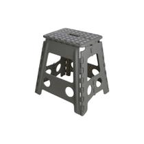 Banqueta Dobrável Basic 39x21 Cinza - ACASA