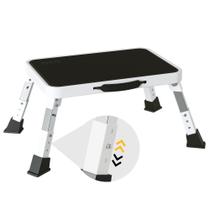 Banqueta dobrável BONTEC ajustável em 3 níveis, 150 kg, branca