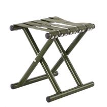 Banqueta dobrável, cadeira portátil dobrável de metal verde