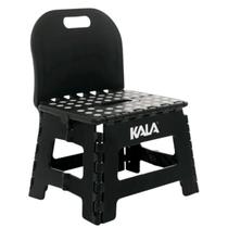 Banqueta Dobrável Com Encosto Preto 22cm 328838 Kala