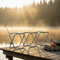 Banqueta dobrável de aluminio portátil para praia e camping