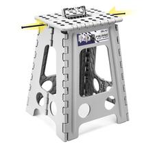 Banqueta dobrável Delxo 17,5 cm com alça de até 180 kg cinza Banqueta dobrável Delxo 17,5 cm com alça de até 180 kg cinza