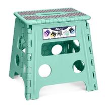 Banqueta dobrável Delxo 33 cm antiderrapante dobrável 136 kg verde