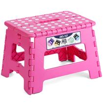 Banqueta dobrável Delxo Rose Pink 9 polegadas antiderrapante 300 kg Banqueta dobrável Delxo Rose Pink 9 polegadas antiderrapante 300 kg