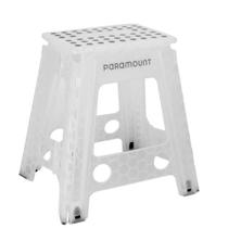 Banqueta Dobrável Desmontável Grande Antiderrapante Branco Paramount
