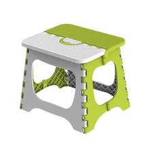 Banqueta dobrável dobrável, cadeira portátil de plástico verde