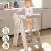 Banqueta Dobrável e Ajustável Toddler Tower Helper Anxeit para Cozinha