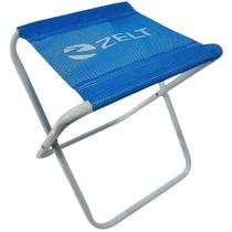 Banqueta Dobrável em Aço Pintado até 90Kg Azul ZELT