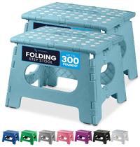 Banqueta dobrável Handy Laundry, resistente, com capacidade de 300 libras, azul-petróleo