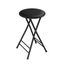 Banqueta dobrável Lavish Home Backless 61 cm 102 kg, capacidade preta