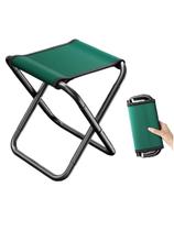 Banqueta dobrável portátil dobrável, cadeira de acampamento, verde