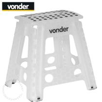 Banqueta Dobravel Vonder 150kg Com Alça Branco