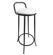 Banqueta Drink New Branca de Metal Estofada Banqueta Drink New Branca de Metal Estofada