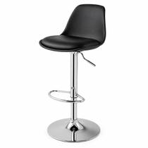 Banqueta Eiffel Evolux BC2023 Branca Giratória Regulagem Altura Estofada Design Eames 100kg
