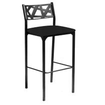 Banqueta Eliza Gourmet para cozinha,bancada ou area externa Assento sintético Preto-Gat Magazine Banqueta Eliza Gourmet para cozinha,bancada ou area externa Assento sintético Preto-Gat Magazine