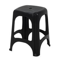 Banqueta em Polipropileno Preto Tramontina Niterói Basic - Tramontina Banqueta em Polipropileno Preto Tramontina Niterói Basic - Tramontina