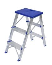 Banqueta Escada de Alumínio 3 Degraus 120kg Real Escadas Banqueta Escada de Alumínio 3 Degraus 120kg Real Escadas