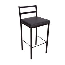 Banqueta Estilo Industrial Abalone Preto