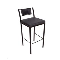 Banqueta Estilo Industrial Onix com Junco Preto Banqueta Estilo Industrial Onix com Junco Preto