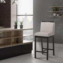 Banqueta Estofada Madeira Maciça Dani