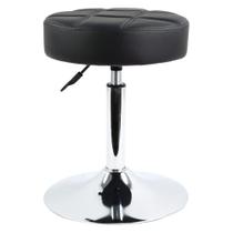 Banqueta FURWOO, almofada redonda, acolchoada, de couro, ajustável em altura Banqueta FURWOO, almofada redonda, acolchoada, de couro, ajustável em altura