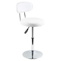 Banqueta FURWOO PU Leather Spa Salon com encosto branco Banqueta FURWOO PU Leather Spa Salon com encosto branco