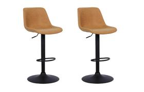 Banqueta Genova Caramelo Base Disco Rivatti Kit 2 Unid