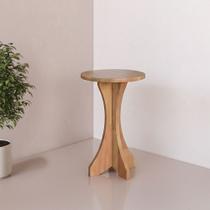 Banqueta Geovani 30x30cm em Madeira Maciça para Cozinha e Área Gourmet na Cor Amêndoa Premium Luxo Banqueta Geovani 30x30cm em Madeira Maciça para Cozinha e Área Gourmet na Cor Amêndoa Premium Luxo