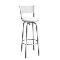 Banqueta Giratória com Encosto Noruega 99cm Branco