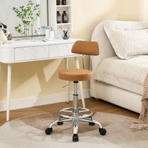 Banqueta giratória FIRAVOE ajustável 50-68 cm marrom camelo