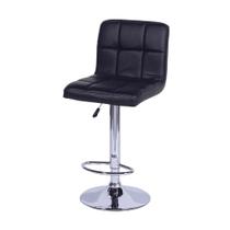 Banqueta Giratória Gomos Confort Estofada em PU Preta Base Cromada Banqueta Giratória Gomos Confort Estofada em PU Preta Base Cromada