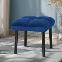Banqueta HOUCHICS Blue Velvet Otomana Square 43x32x44 cm Banqueta HOUCHICS Blue Velvet Otomana Square 43x32x44 cm