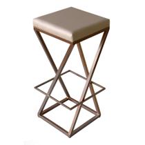 Banqueta Industrial Cozinha Bar Balcão Bistro Zenite sem Encosto Metalon Cobre