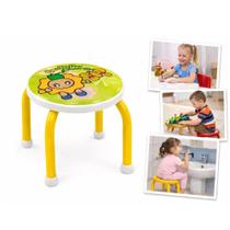 Banqueta infantil cadeira degrau multiuso estudos lanche quarto penteadeira meninas amarelo Banqueta infantil cadeira degrau multiuso estudos lanche quarto penteadeira meninas amarelo