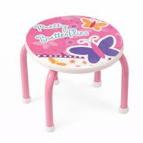 Banqueta Infantil Cadeira Degrau Multiuso Estudos Lanche Quarto Penteadeira Meninas Rosa Banqueta Infantil Cadeira Degrau Multiuso Estudos Lanche Quarto Penteadeira Meninas Rosa