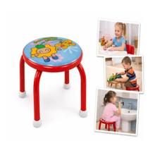 Banqueta Infantil Cadeira Degrau Multiuso Estudos Lanche Quarto Penteadeira Meninas Vermelho Banqueta Infantil Cadeira Degrau Multiuso Estudos Lanche Quarto Penteadeira Meninas Vermelho