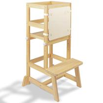 Banqueta Infantil WOOD CITY - Torre de Apoio com 3 Alturas Ajustáveis