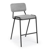 Banqueta Ipê em Aço Carbono Preto